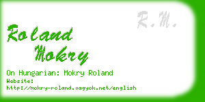 roland mokry business card